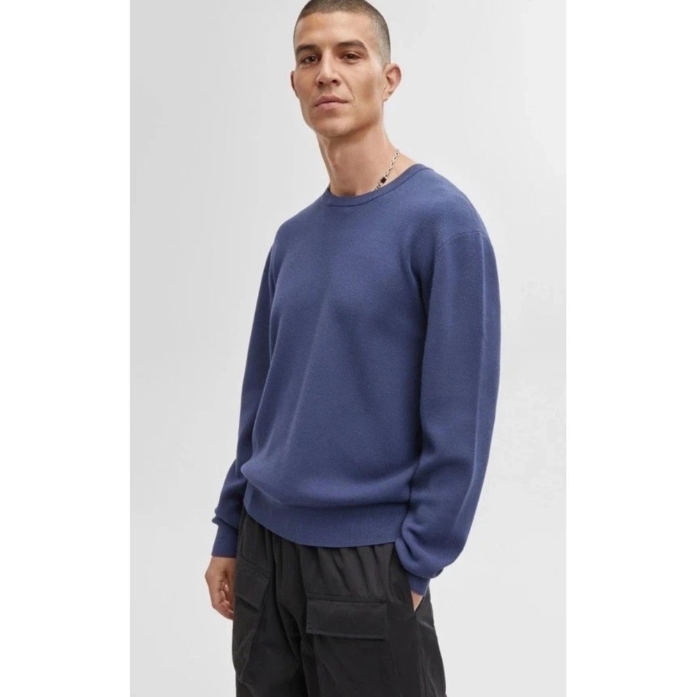 Mode of One Men's Regular-Fit Crewneck Sweater, Caspian Waters, Size- XXL